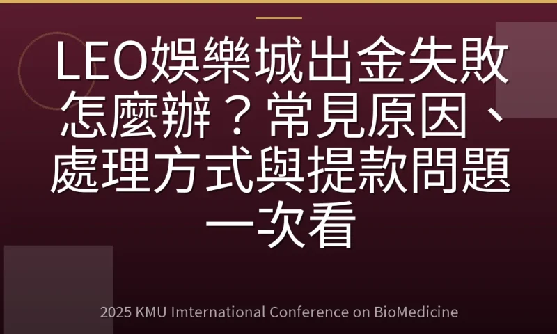 LEO娛樂城出金失敗怎麼辦?常見原因、處理方式與提款問題一次看