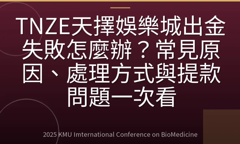 TNZE天擇娛樂城出金失敗怎麼辦？常見原因、處理方式與提款問題一次看