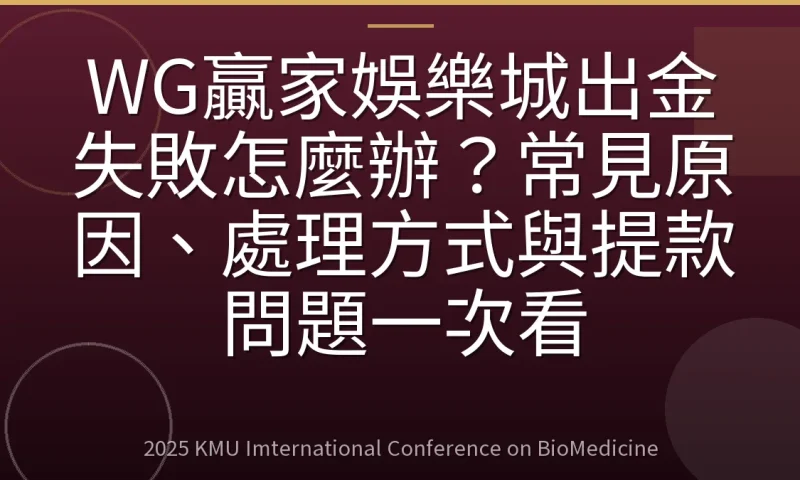 WG贏家娛樂城出金失敗怎麼辦?常見原因、處理方式與提款問題一次看