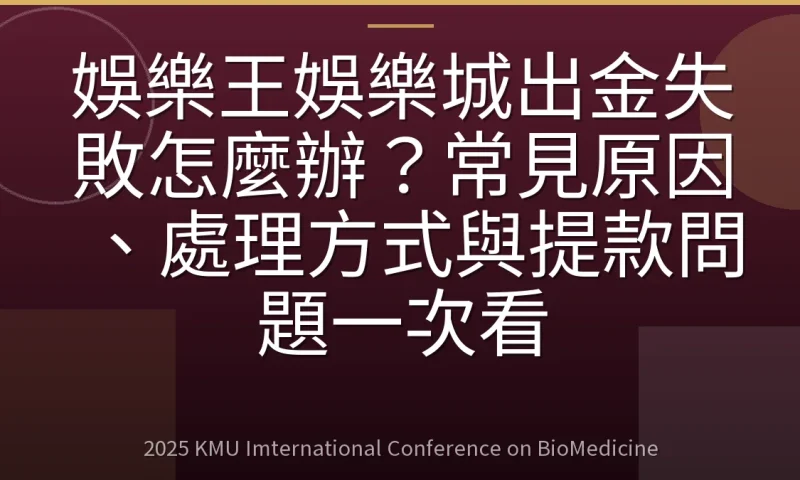 娛樂王娛樂城出金失敗怎麼辦？常見原因、處理方式與提款問題一次看