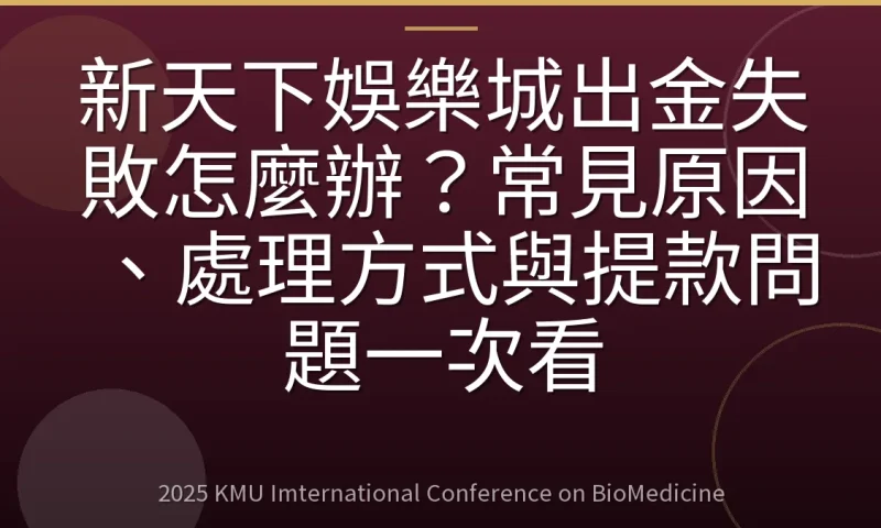 新天下娛樂城出金失敗怎麼辦?常見原因、處理方式與提款問題一次看