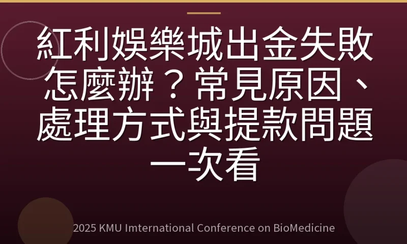 紅利娛樂城出金失敗怎麼辦?常見原因、處理方式與提款問題一次看