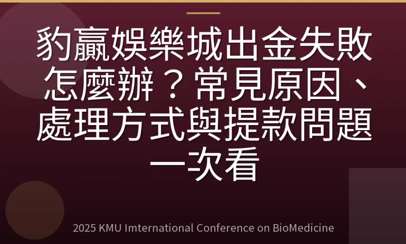 豹贏娛樂城出金失敗怎麼辦?常見原因、處理方式與提款問題一次看