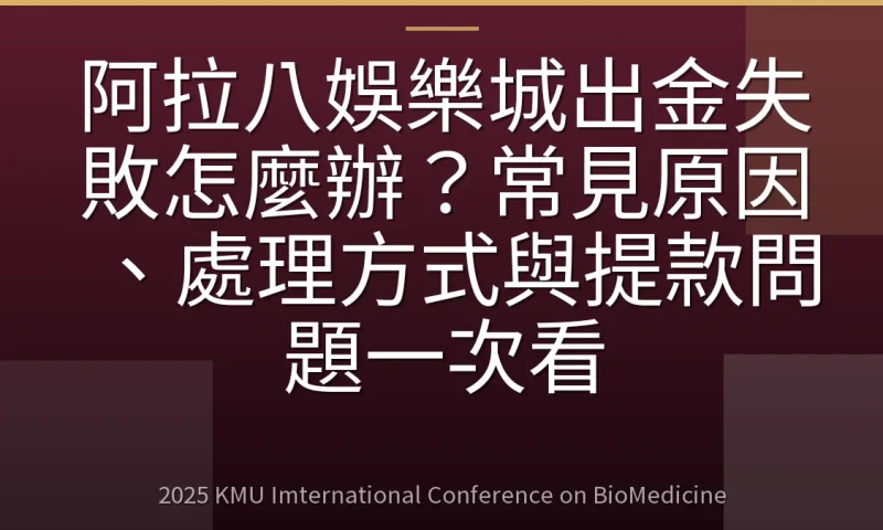 阿拉八娛樂城出金失敗怎麼辦?常見原因、處理方式與提款問題一次看